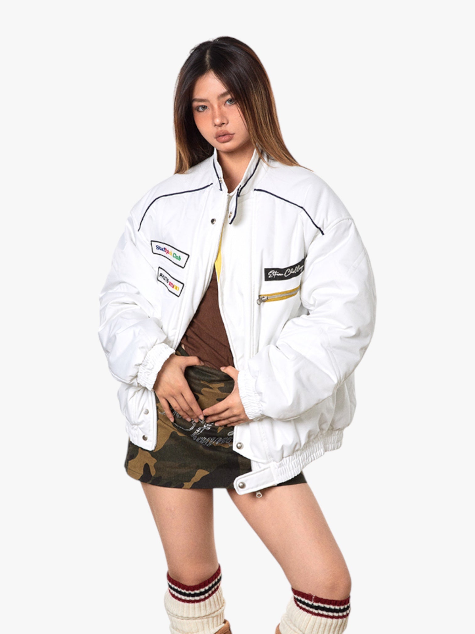 GKIKZ COTTON PADDED HEAVY BOMBER JACKET