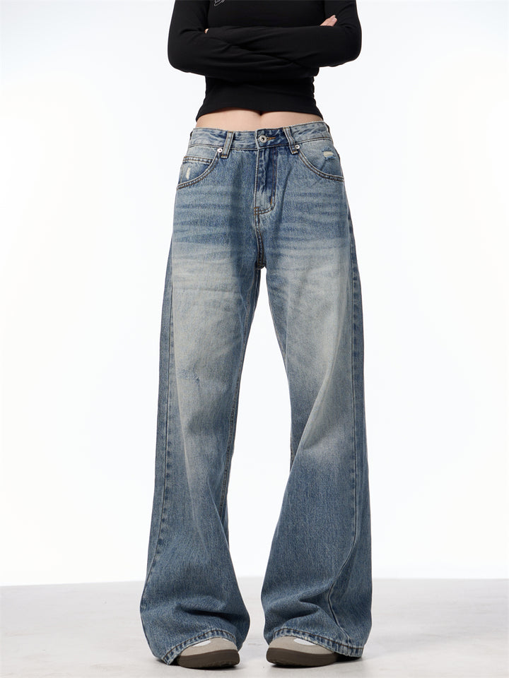 GKIKZ VINTAGE WASHED WIDE-LEG JEANS
