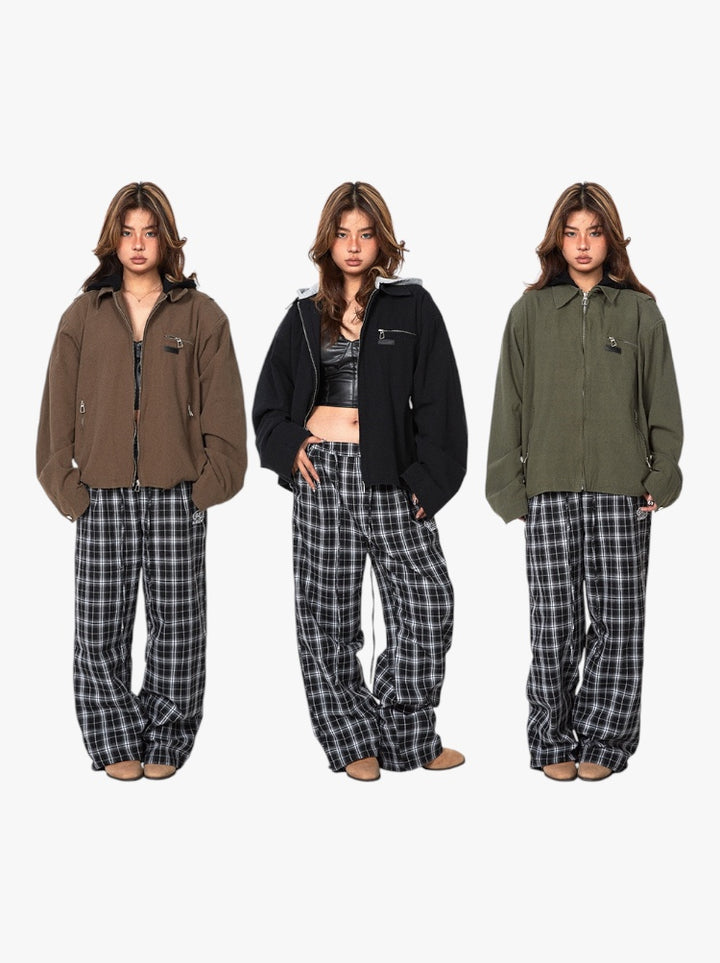 GKIKZ DIFFERENT HOOD MOTORCYCLE JACKET