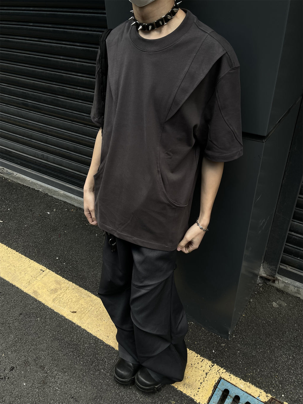 Splicing Dash Drop Shoulder Tees
