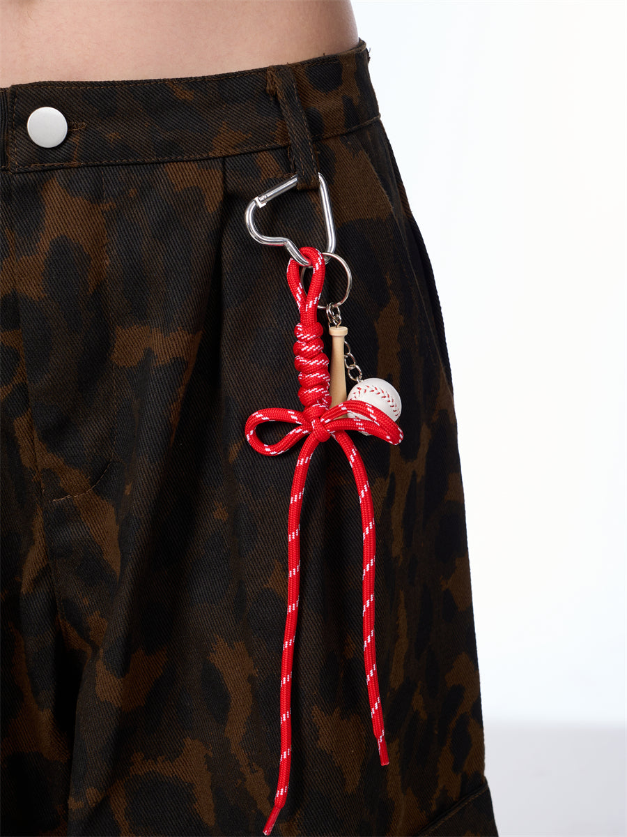 GKIKZ LEOPARD INTRUSION BAGGY CARGO PANTS