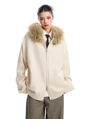 [25AW NEW ARRIVAL] GKIKZ AURORA EDGE FAUX FUR JACKET