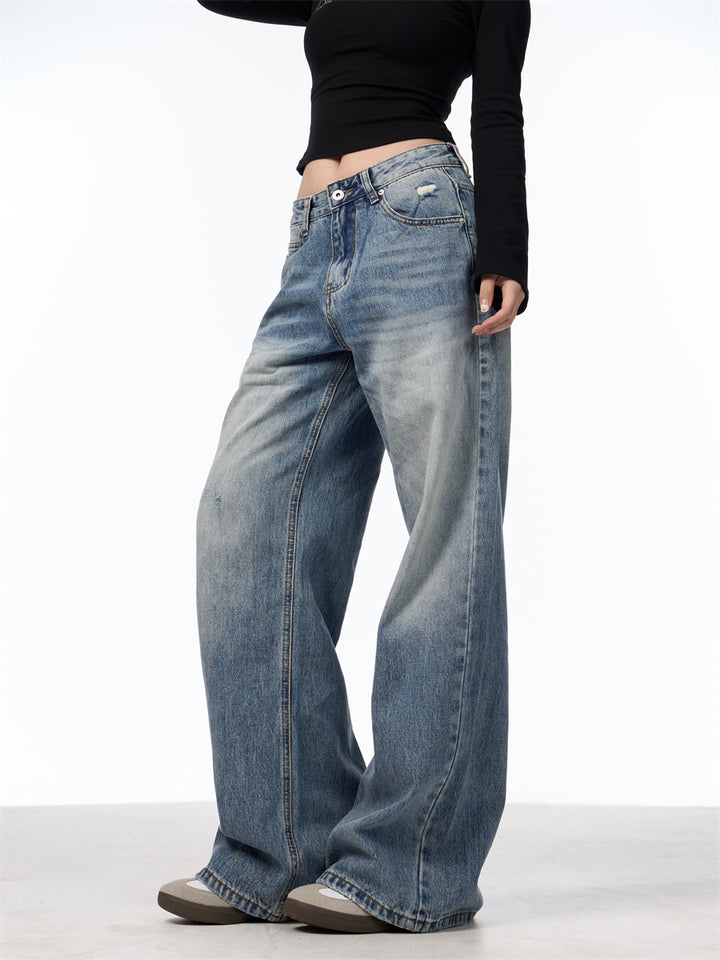 GKIKZ VINTAGE WASHED WIDE-LEG JEANS