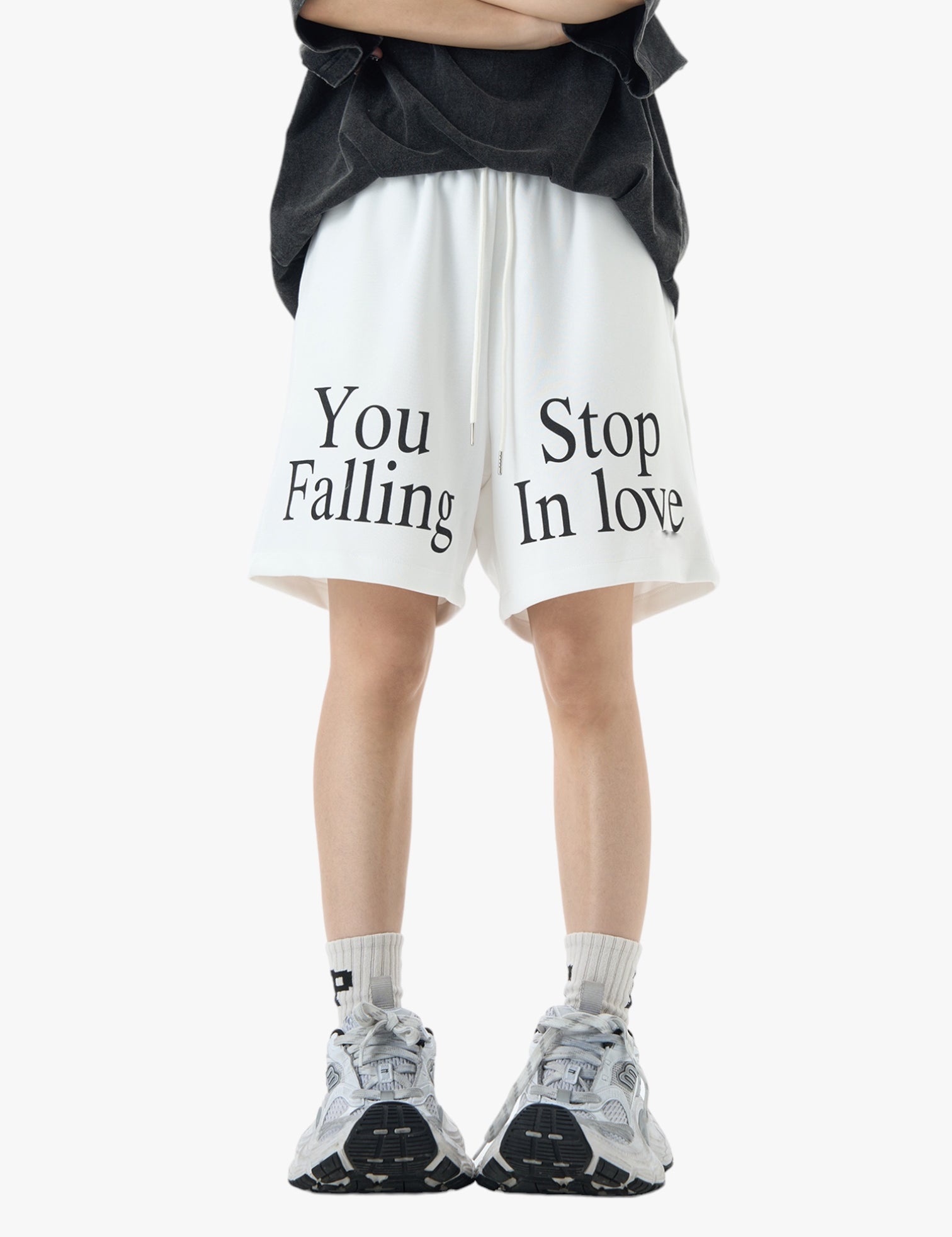 GKIKZ "YOU STOP FALLING IN LOVE" SUMMER COTTON SHORTS