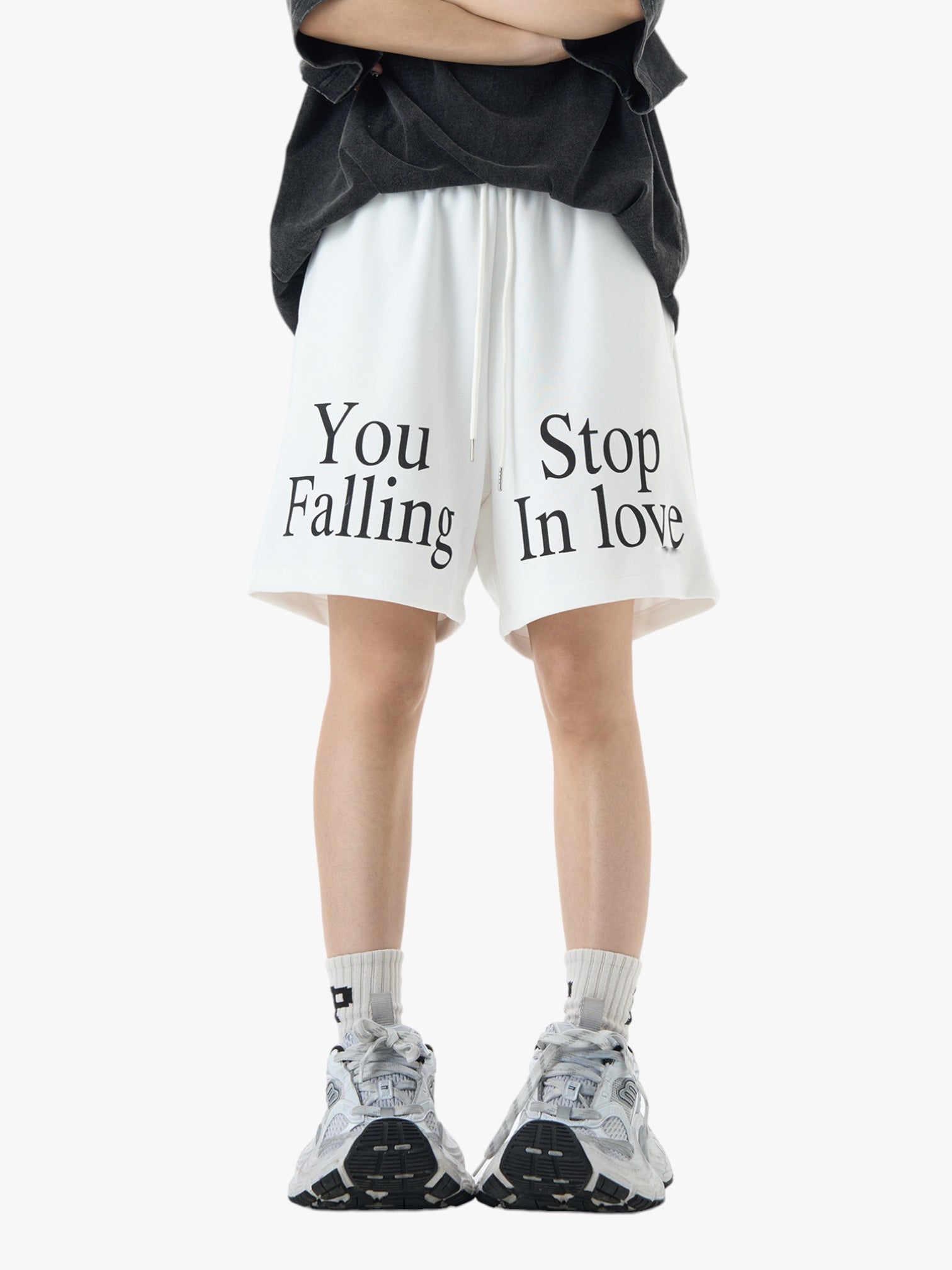 GKIKZ "YOU STOP FALLING IN LOVE" SUMMER COTTON SHORTS