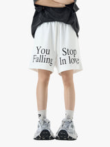 "You Stop Falling in Love" Summer Cotton Shorts
