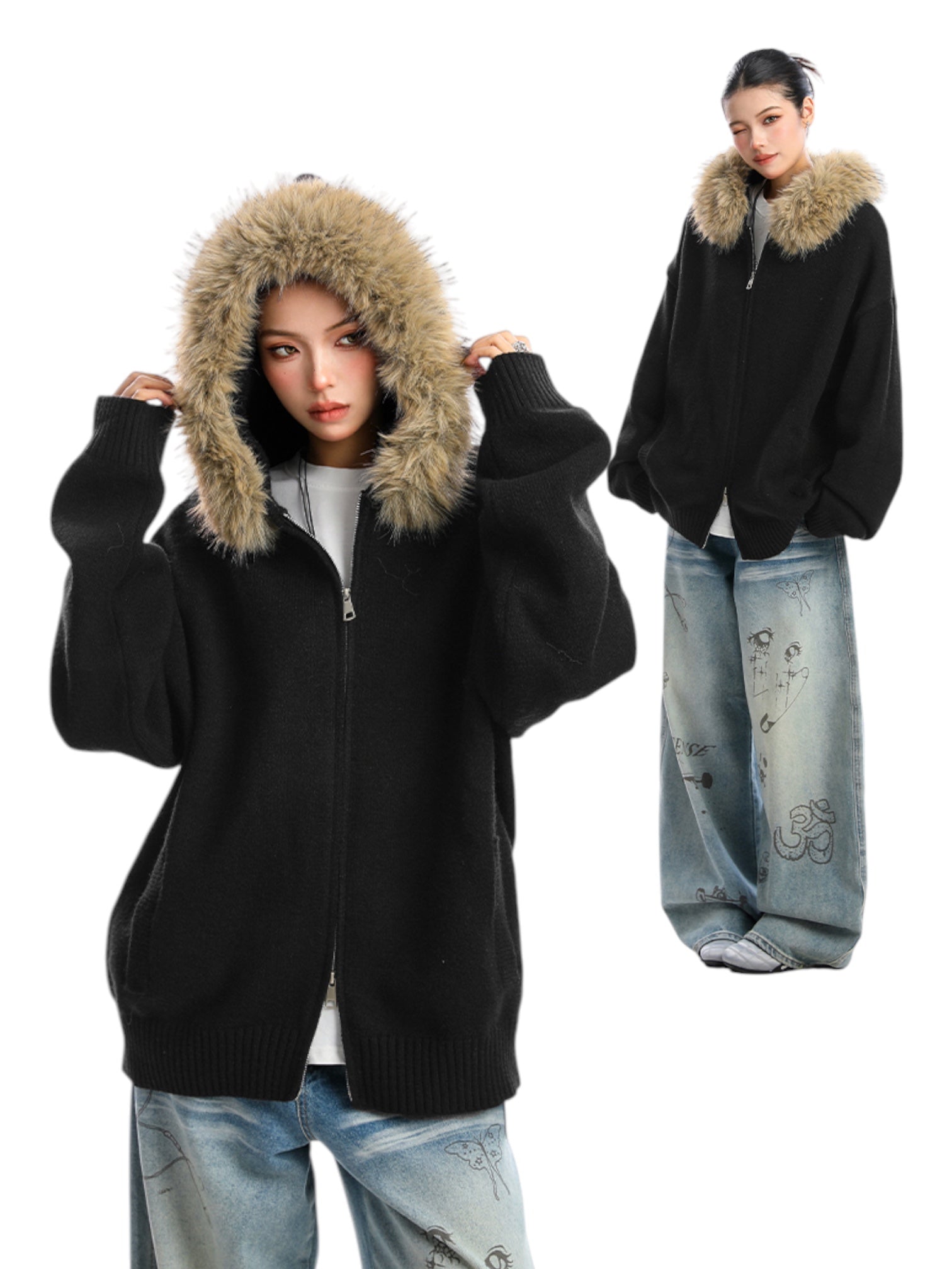 Aurora Edge Faux Fur Jacket