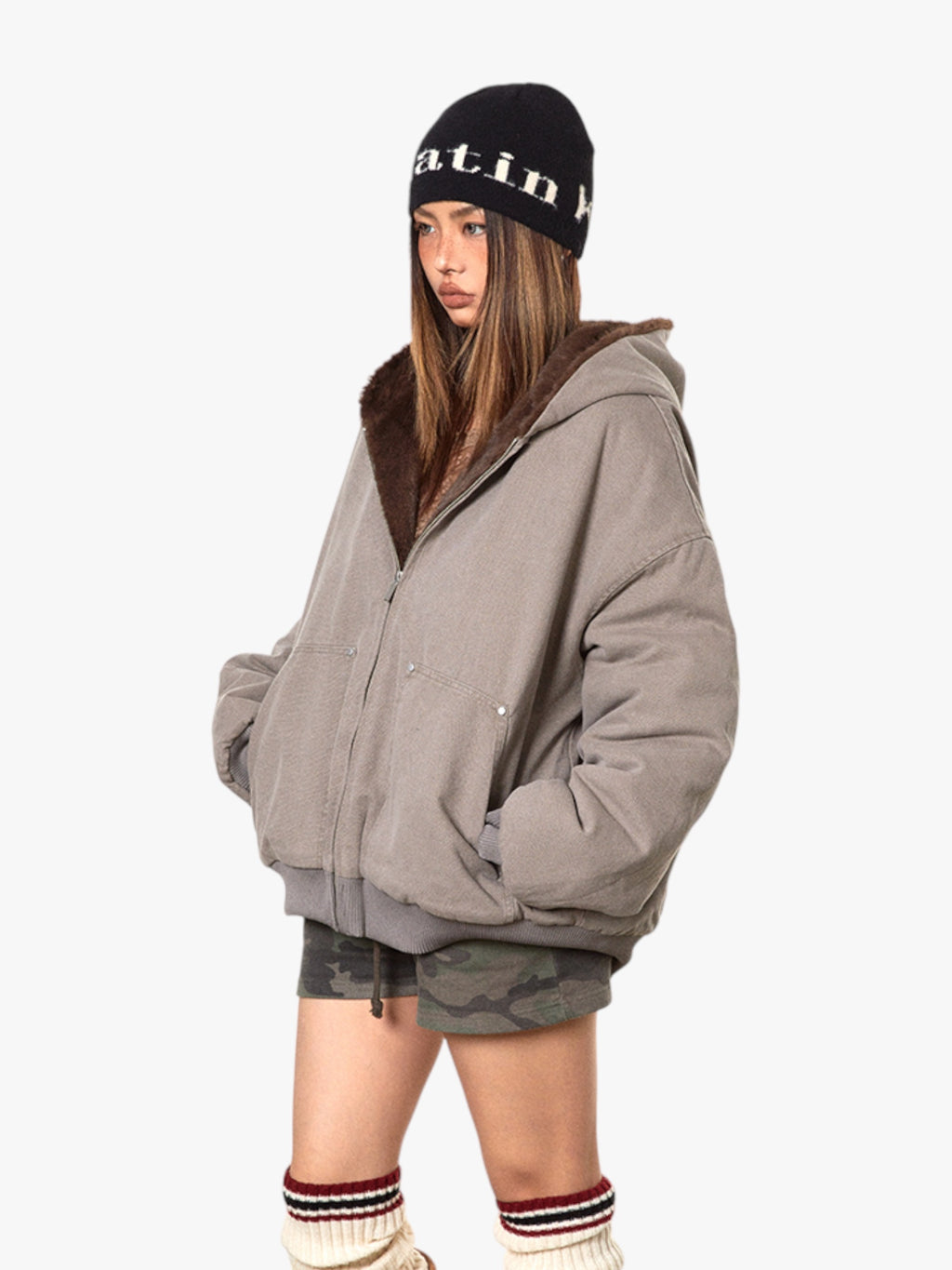 Retro Cotton-Padded Thickened Fur Jacket