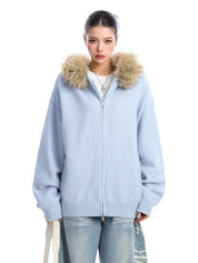 [25AW NEW ARRIVAL] GKIKZ AURORA EDGE FAUX FUR JACKET