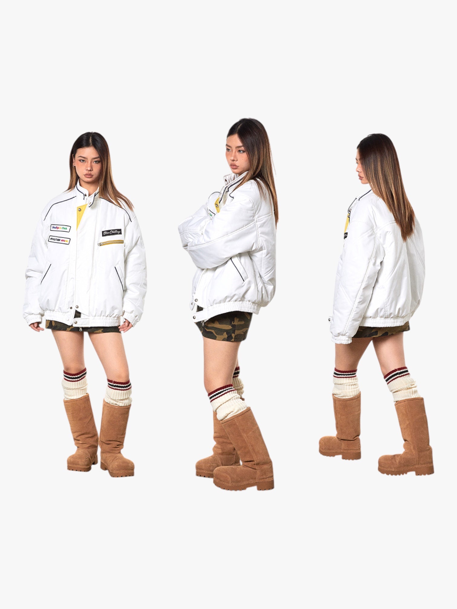 GKIKZ COTTON PADDED HEAVY BOMBER JACKET