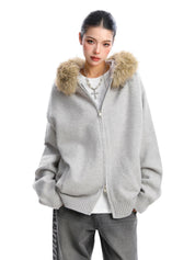 [25AW NEW ARRIVAL] GKIKZ AURORA EDGE FAUX FUR JACKET