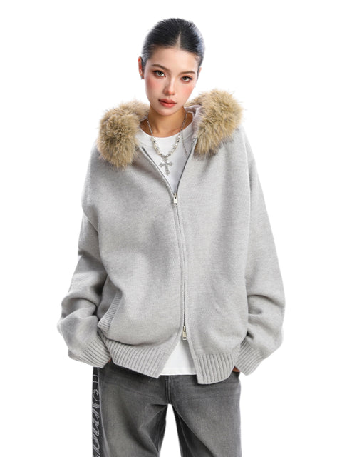 [25AW NEW ARRIVAL] GKIKZ AURORA EDGE FAUX FUR JACKET