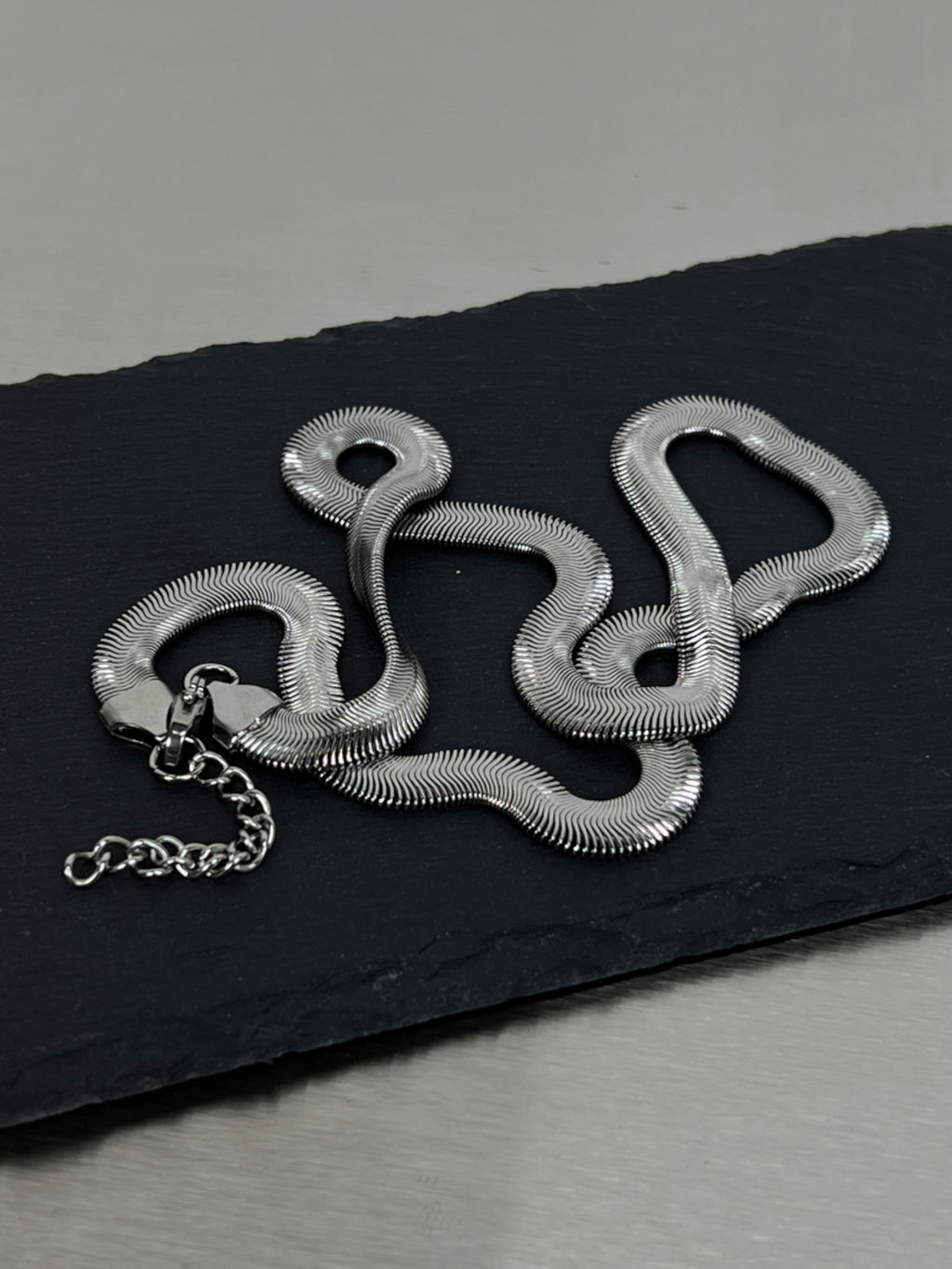 Monoflex Silver Serpent Titanium Necklace