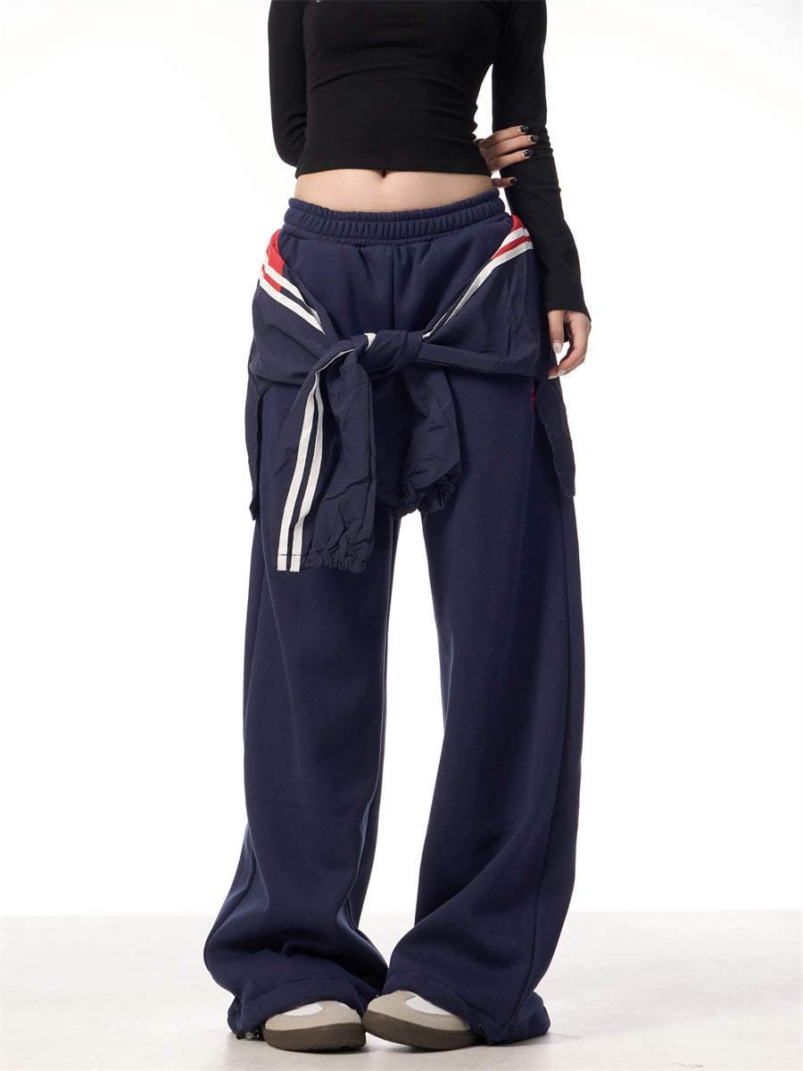 GKIKZ FAKE HANDS FLEECE-LINED MOPPING SWEATPANTS