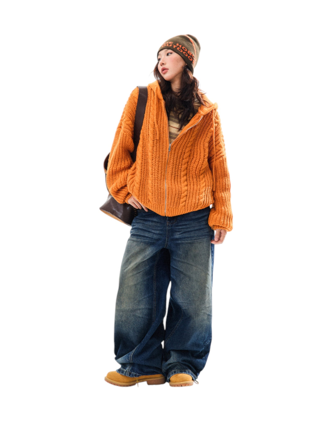 GKIKZ CHUNKY KNIT HOODIE ZIPPER - COZY LIMITED EDITION