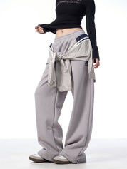 GKIKZ FAKE HANDS FLEECE-LINED MOPPING SWEATPANTS