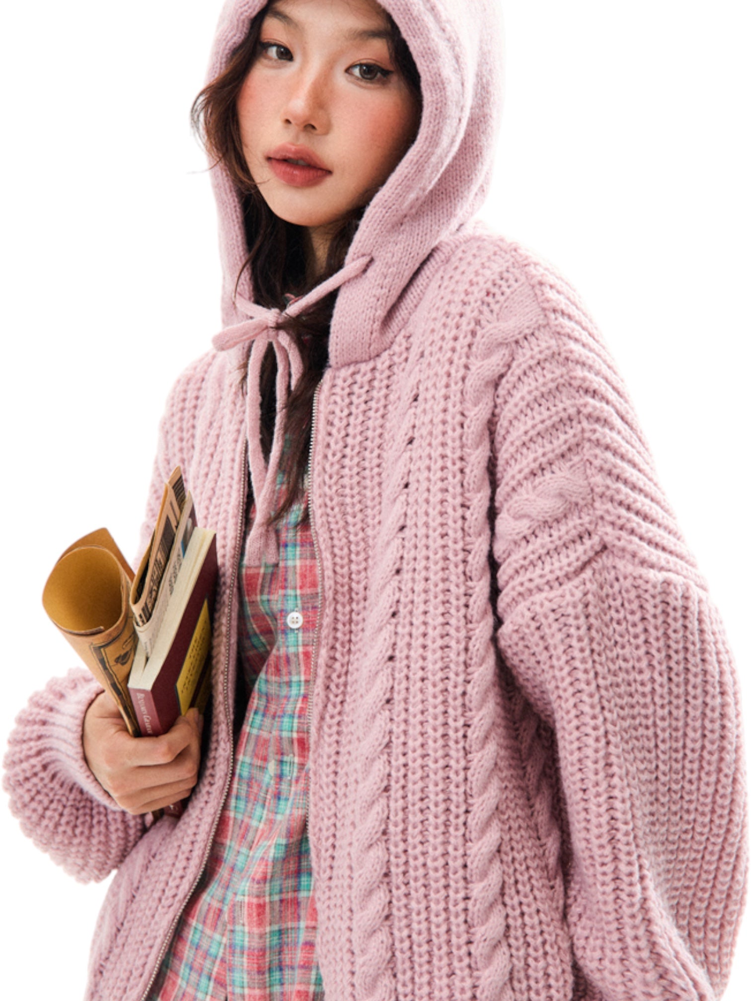 GKIKZ CHUNKY KNIT HOODIE ZIPPER - COZY LIMITED EDITION