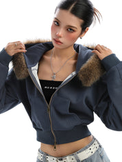 [25AW NEW ARRIVAL] GKIKZ FOX FLARE ZIP-UP HOODIE