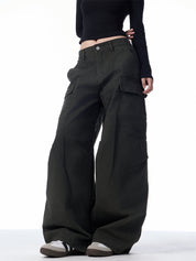 GKIKZ BIG-POCKET SCIMITAR BAGGY PANTS