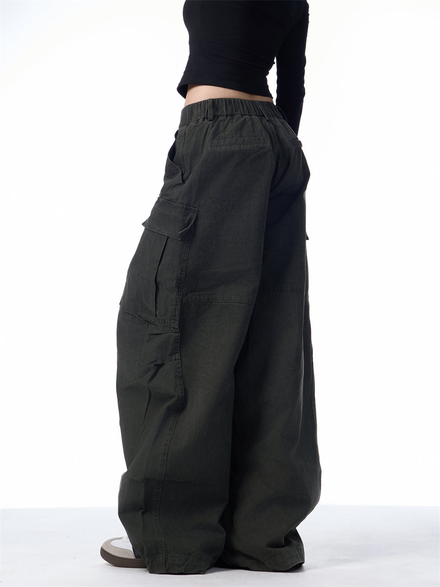 GKIKZ BIG-POCKET SCIMITAR BAGGY PANTS