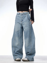 Retro Machete Wide-Leg Loose Jeans