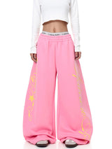 Bubble Pop Starburst Loose Wide-Leg Pant
