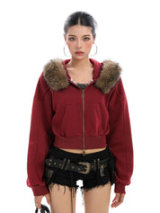 [25AW NEW ARRIVAL] GKIKZ FOX FLARE ZIP-UP HOODIE