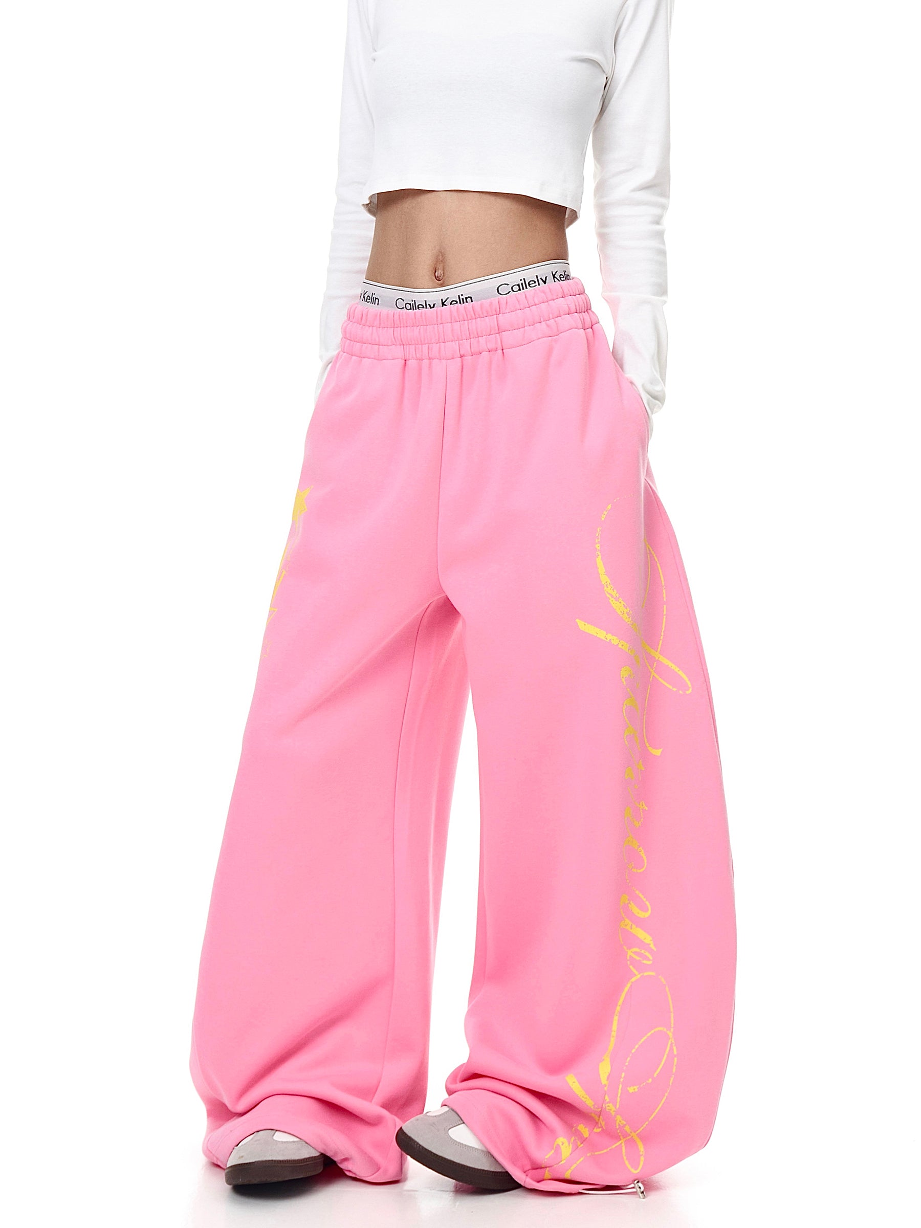 Bubble Pop Starburst Loose Wide-Leg Pant