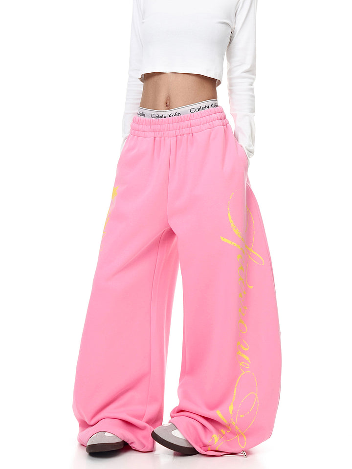 GKIKZ BUBBLE POP STARBURST LOOSE WIDE-LEG PANT