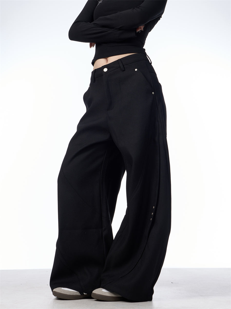 GKIKZ RETRO SPLICING SCIMITAR BAGGY PANTS