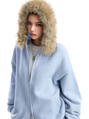 [25AW NEW ARRIVAL] GKIKZ AURORA EDGE FAUX FUR JACKET