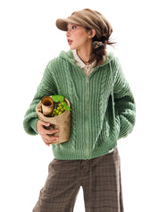 GKIKZ CHUNKY KNIT HOODIE ZIPPER - COZY LIMITED EDITION