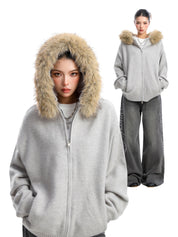 [25AW NEW ARRIVAL] GKIKZ AURORA EDGE FAUX FUR JACKET