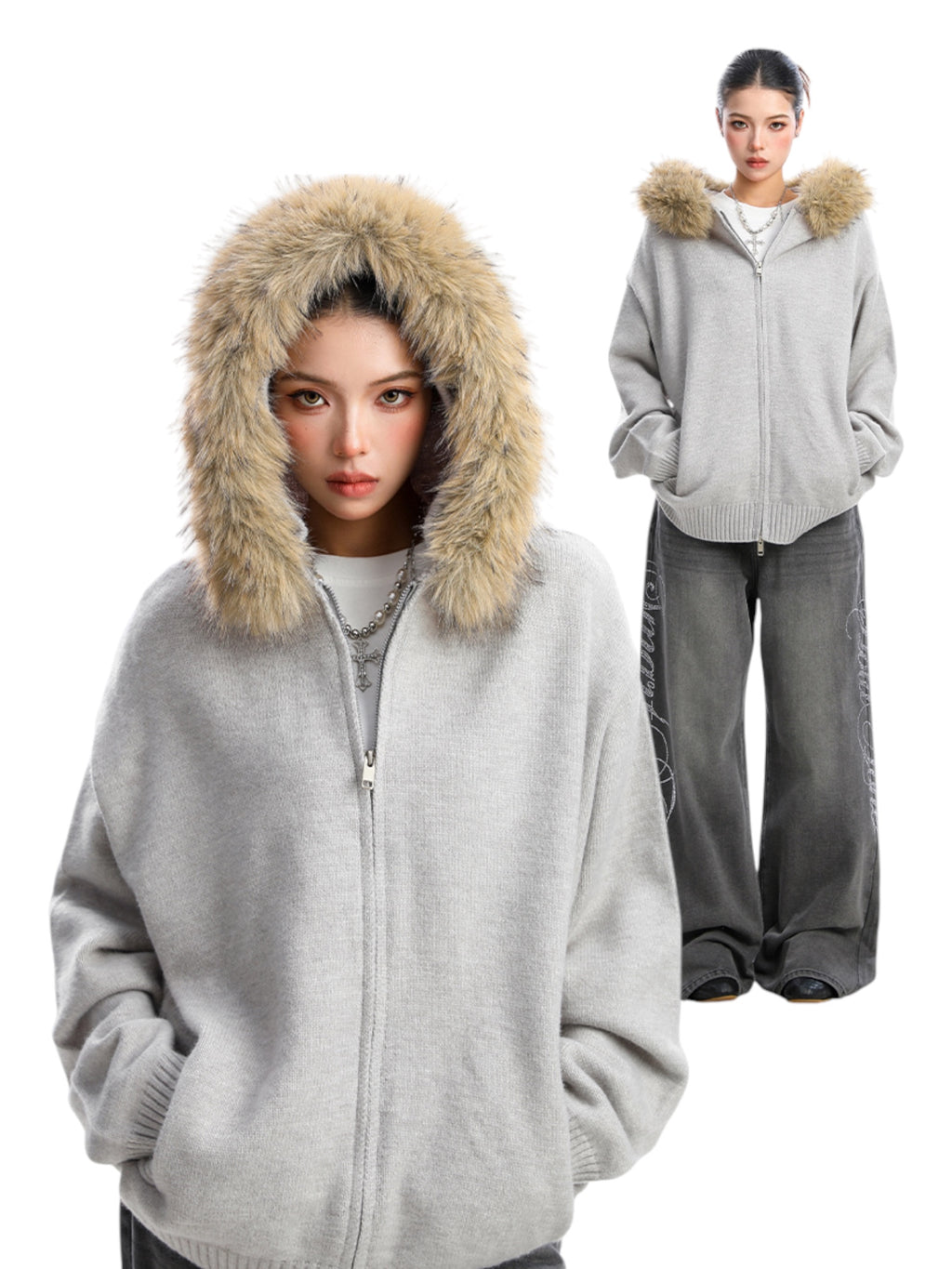Aurora Edge Faux Fur Jacket