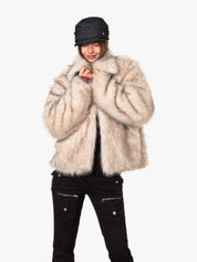 GKIKZ LUXURIOUS FAUX FUR OVERSIZED JACKET