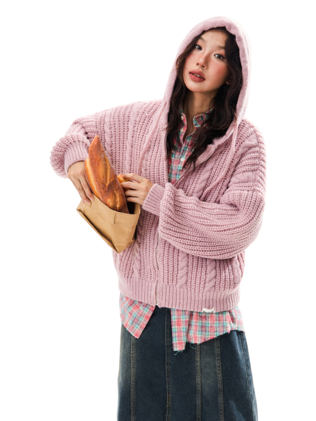 GKIKZ CHUNKY KNIT HOODIE ZIPPER - COZY LIMITED EDITION