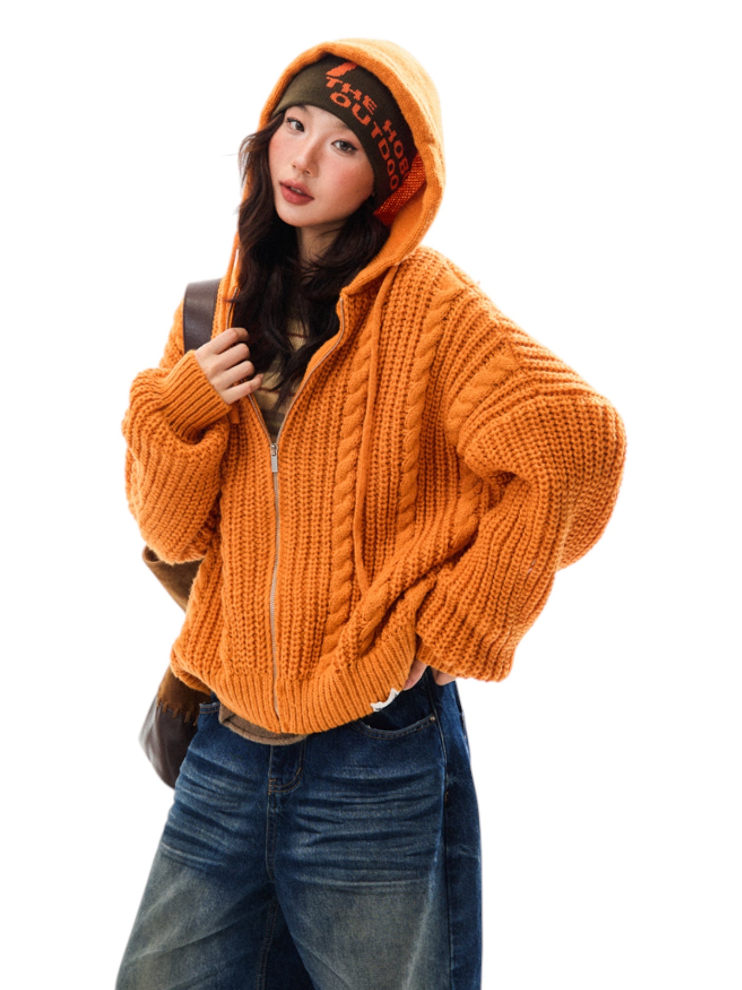 GKIKZ CHUNKY KNIT HOODIE ZIPPER - COZY LIMITED EDITION