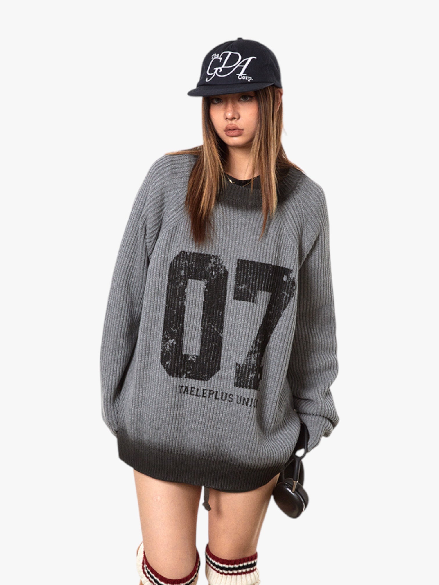 GKIKZ 07 OLD RIBBED THICK KNITTED SWEATER