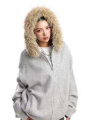 [25AW NEW ARRIVAL] GKIKZ AURORA EDGE FAUX FUR JACKET