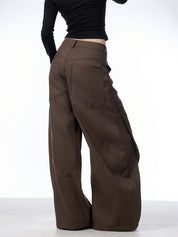 GKIKZ RETRO SPLICING SCIMITAR BAGGY PANTS