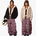 Mountain Carving Thickened Fur Jacket