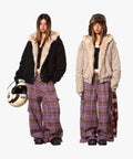 GKIKZ MOUNTAIN CARVING THICKENED FUR JACKET