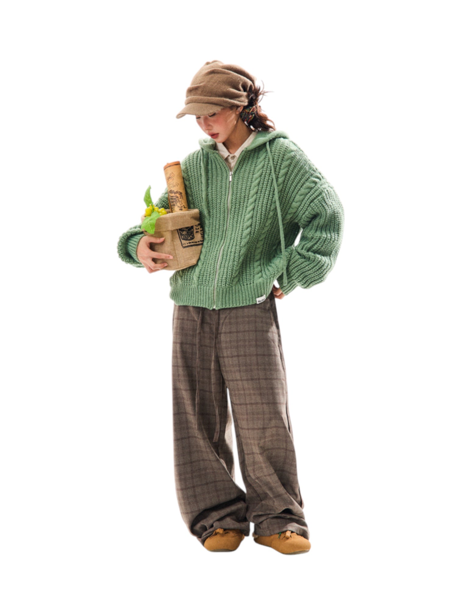 GKIKZ CHUNKY KNIT HOODIE ZIPPER - COZY LIMITED EDITION