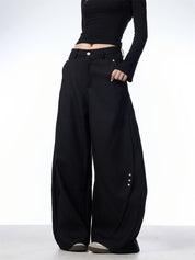 GKIKZ RETRO SPLICING SCIMITAR BAGGY PANTS