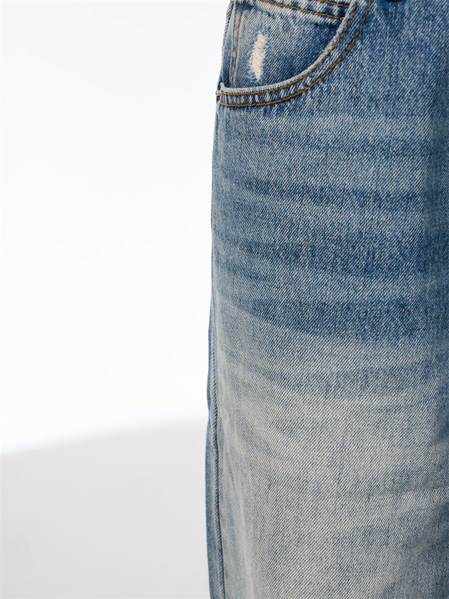 GKIKZ VINTAGE WASHED WIDE-LEG JEANS