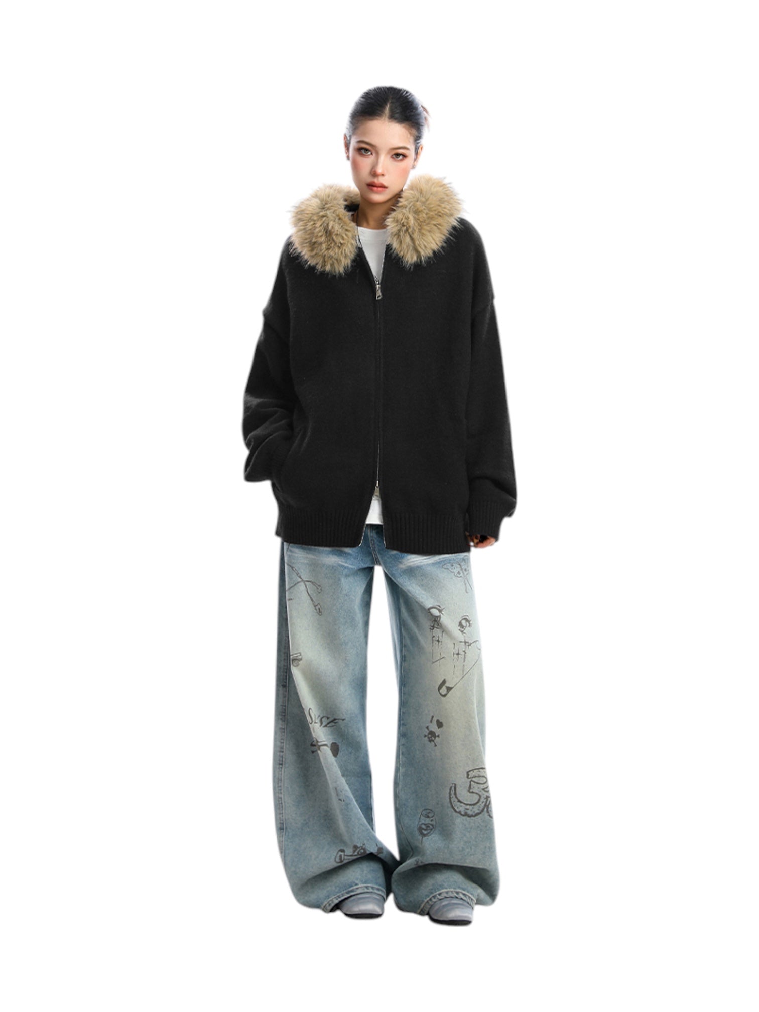[25AW NEW ARRIVAL] GKIKZ AURORA EDGE FAUX FUR JACKET