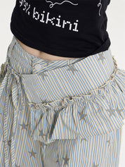[25SS NEW ARRIVAL] GKIKZ STARLACE RUFFLE WIDE-LEG PANT