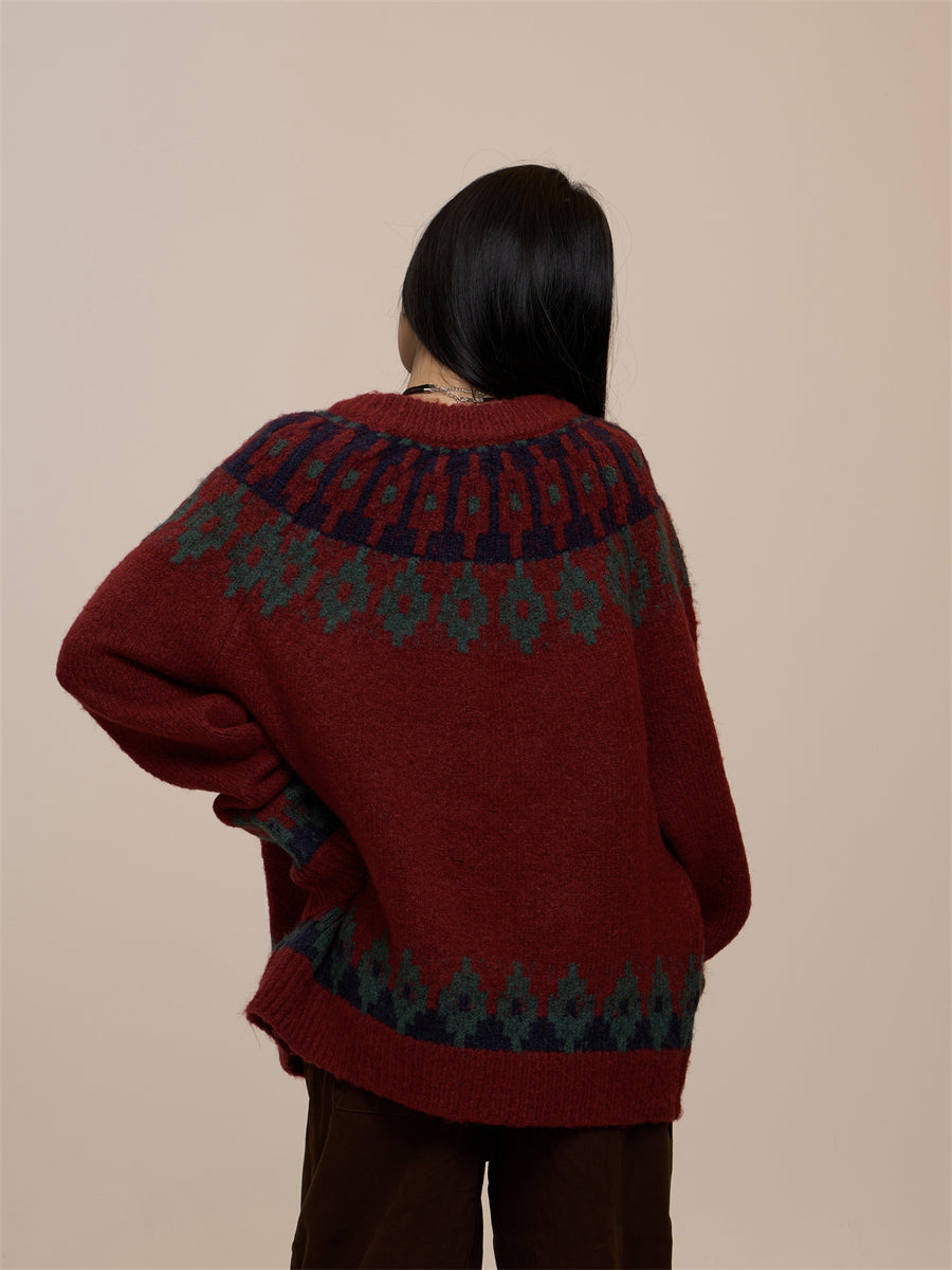 [CHRISTMAS SPECIAL] GKIKZ FAIR ISLE THICK OVERSIZED SWEATER