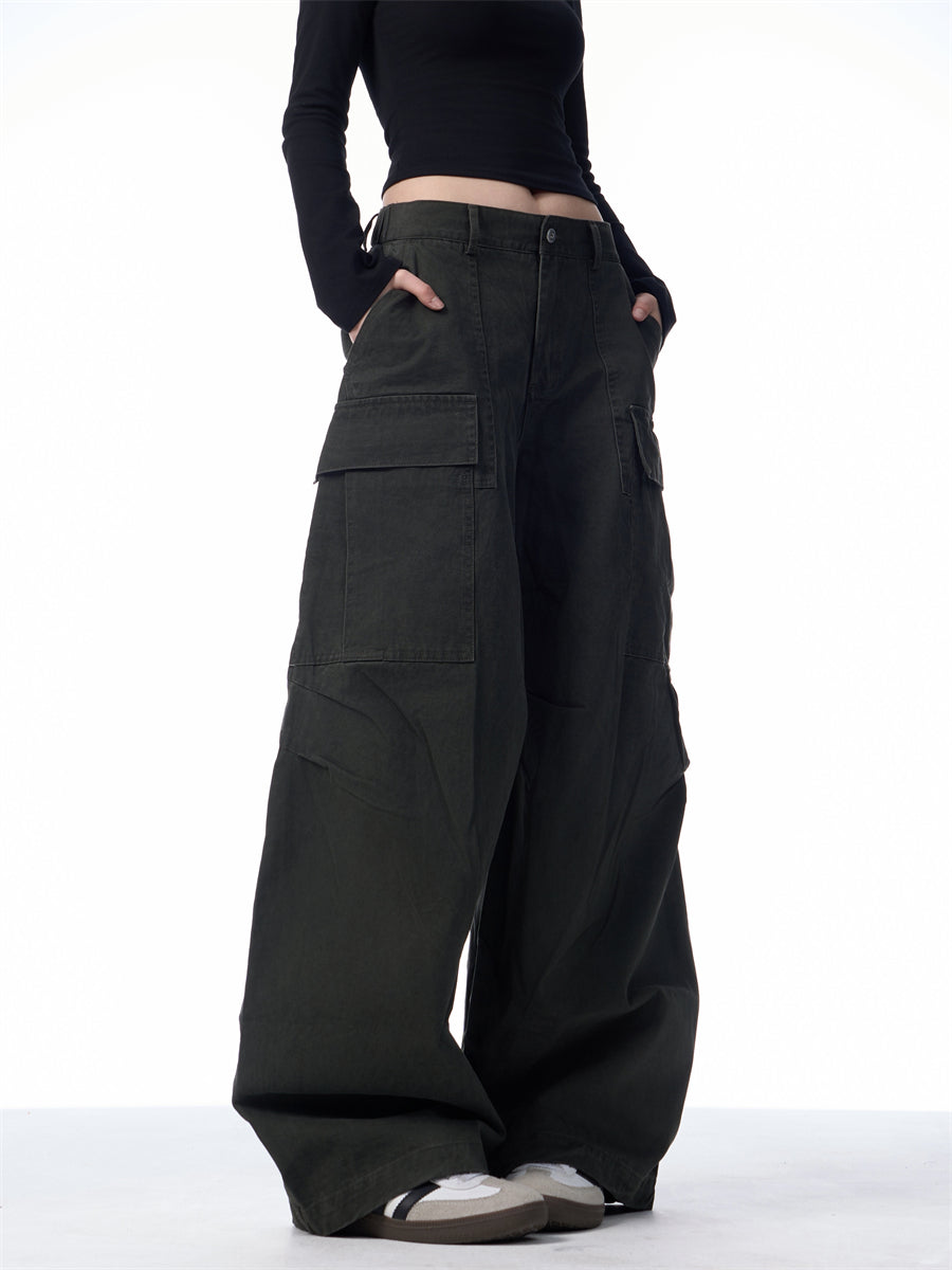 GKIKZ BIG-POCKET SCIMITAR BAGGY PANTS