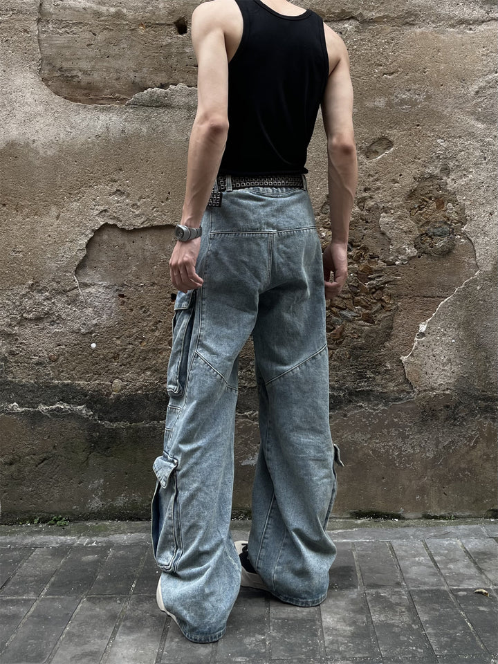 11KN Heavy Denim Multi-Pocket Baggy Jeans